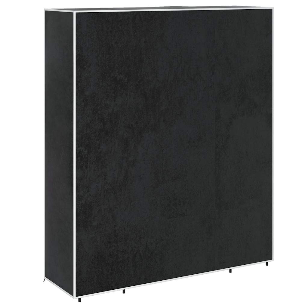 Ormar od Tkanine s Pregradama i Šipkama 45 x 150 x 176 cm Crni