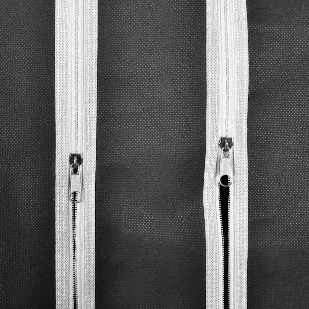 Ormar od Tkanine s Pregradama i Šipkama 45 x 150 x 176 cm Crni