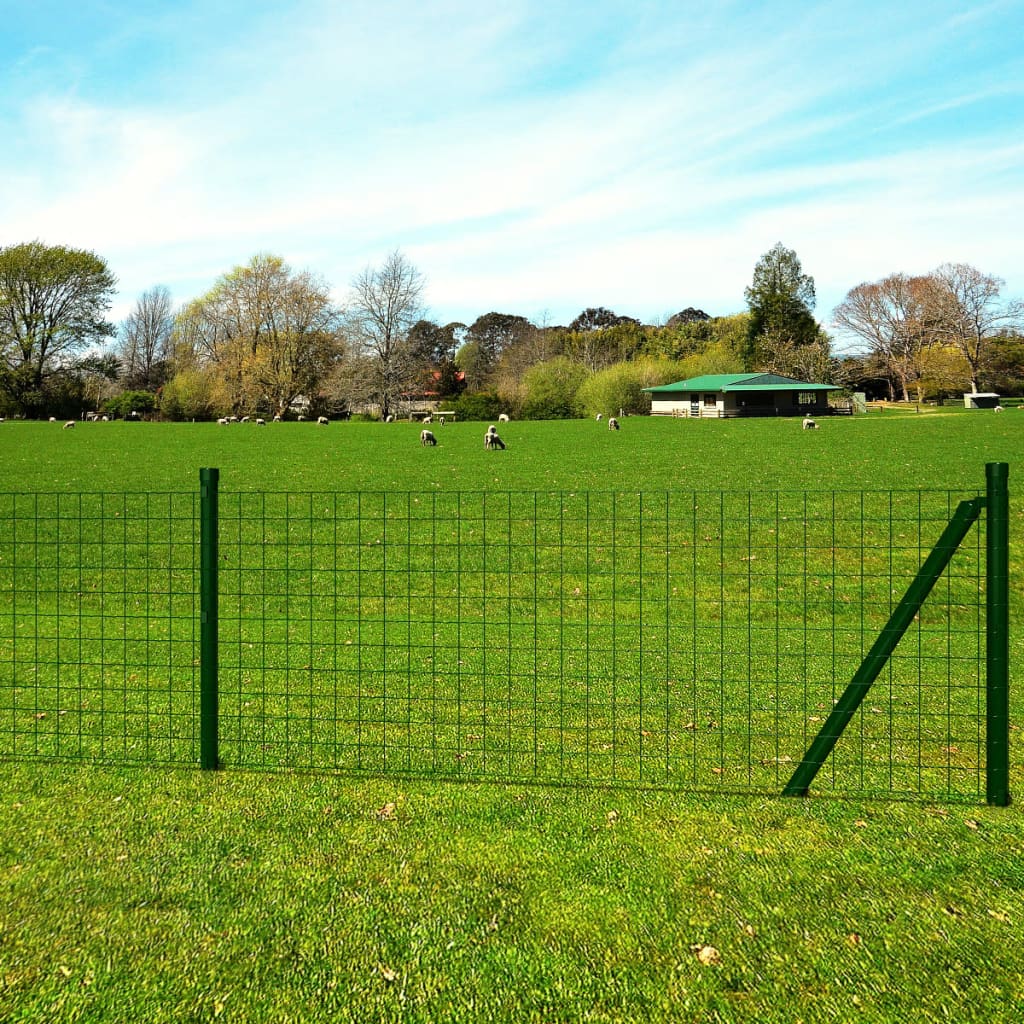 Euro ograda čelična 25 x 0,8 m zelena