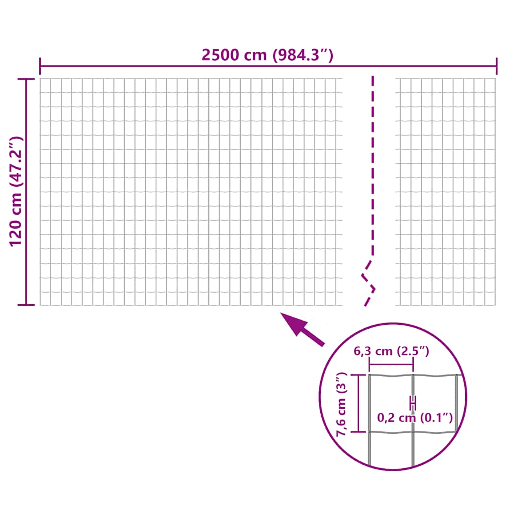 Euro ograda čelična 25 x 1,2 m zelena