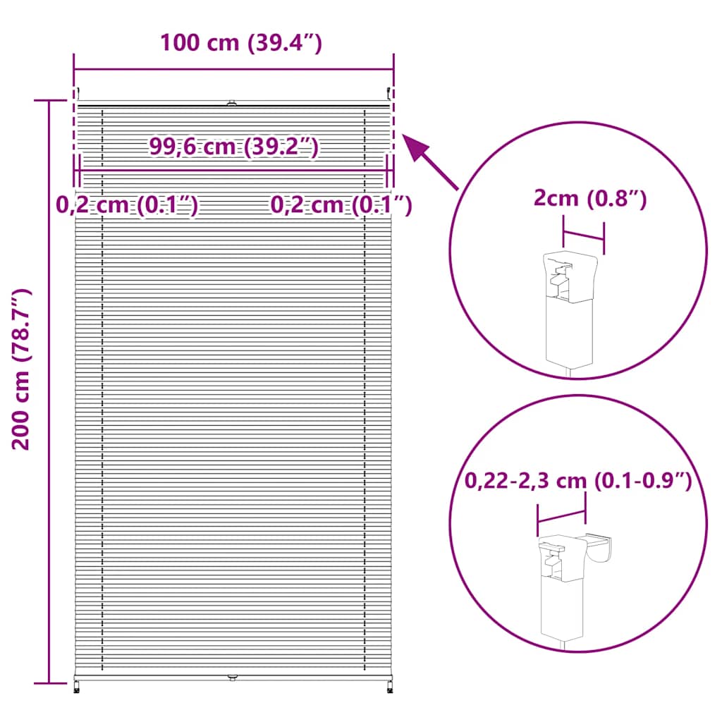 Žaluzine krem boje 100 x 200 cm