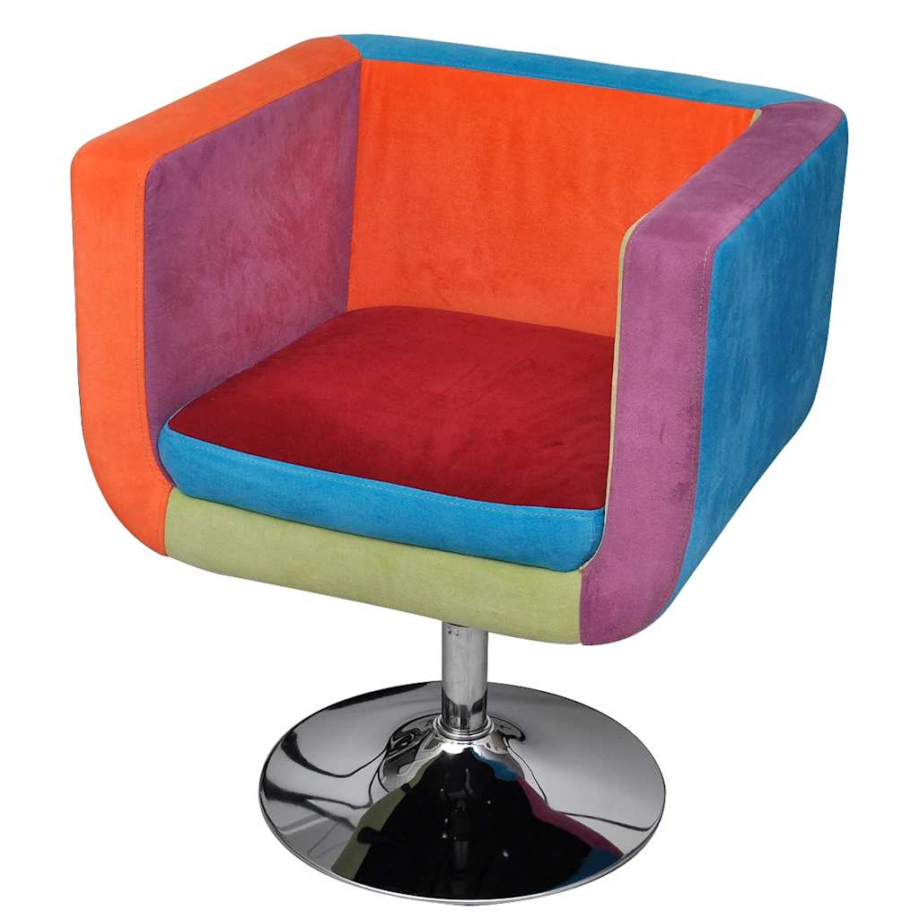 Kockasta Fotelja s Patchwork Dizajnom Tkanina