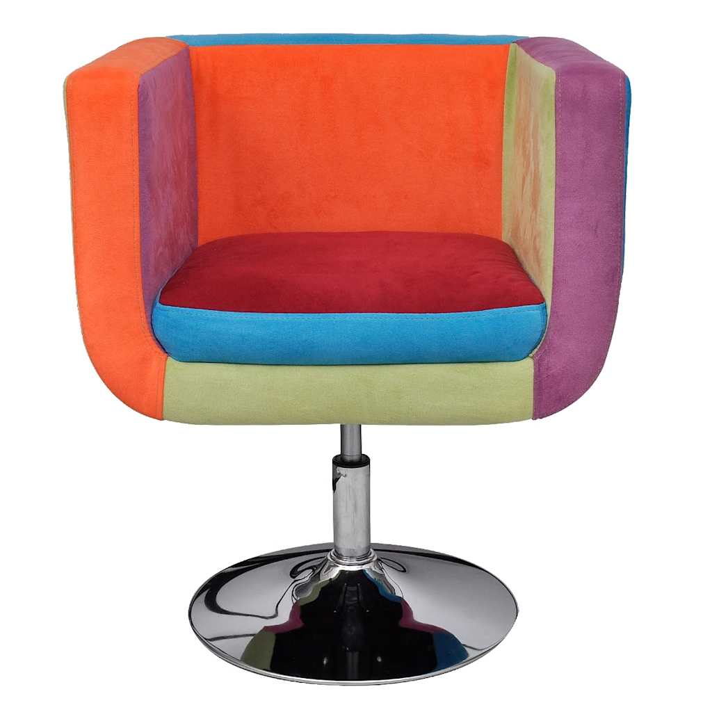 Kockasta Fotelja s Patchwork Dizajnom Tkanina