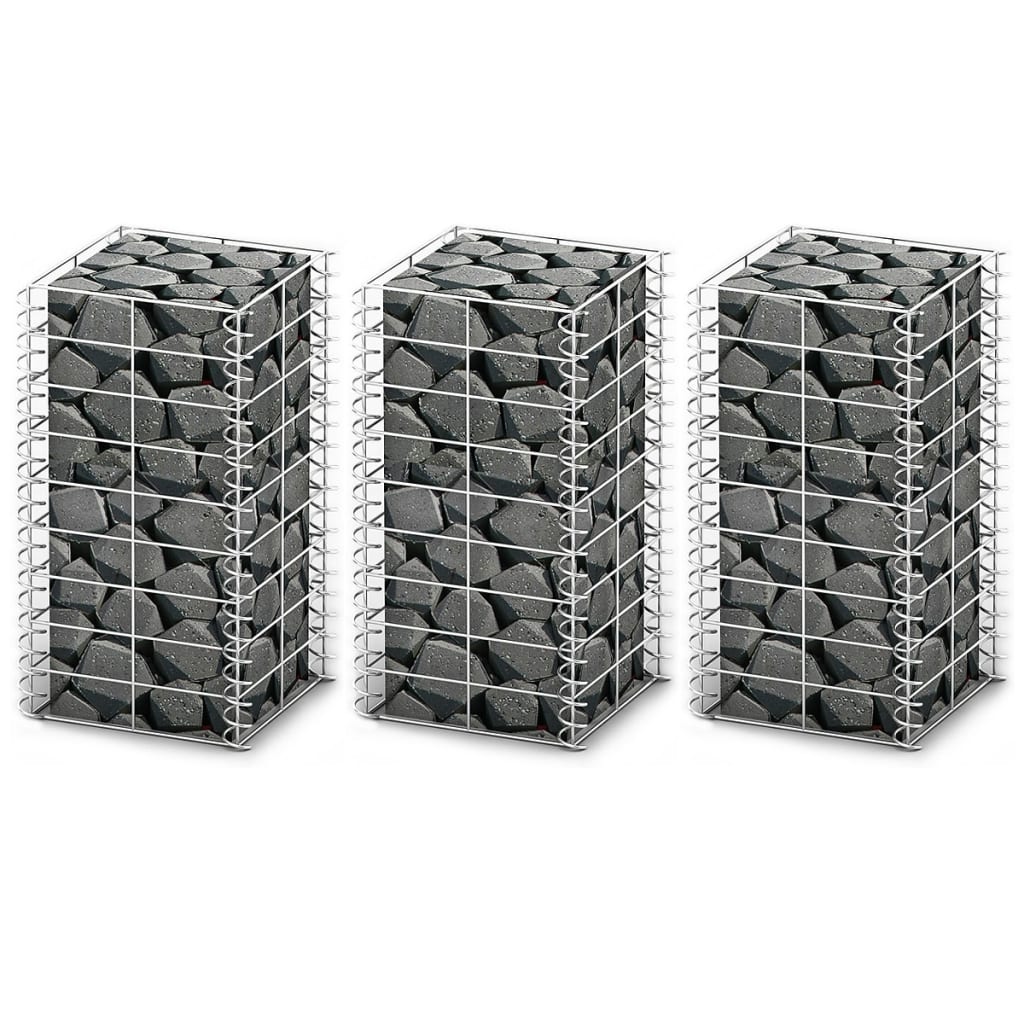 Set gabiona 3 kom od pocinčane žice 25 x 25 x 50 cm