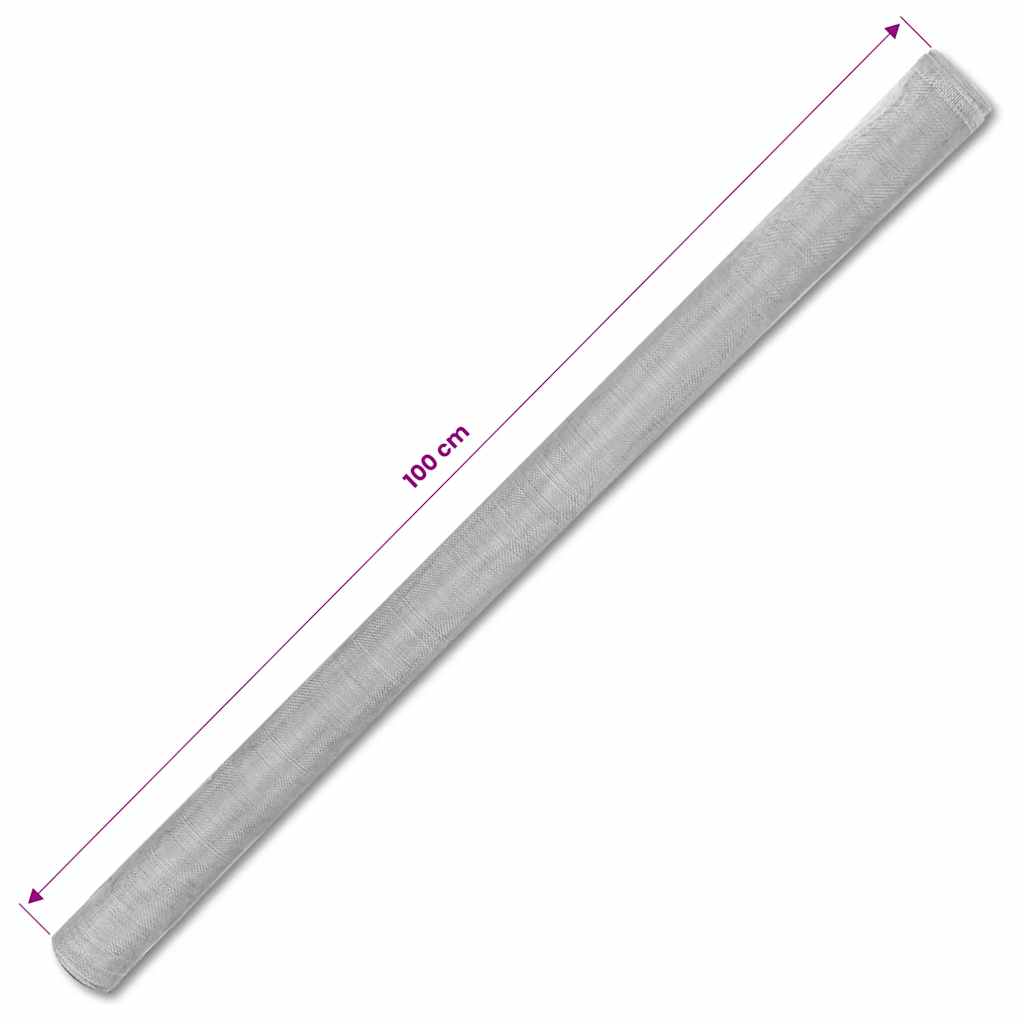 Mrežasti zaslon od aluminija 100 x 500 cm srebrni