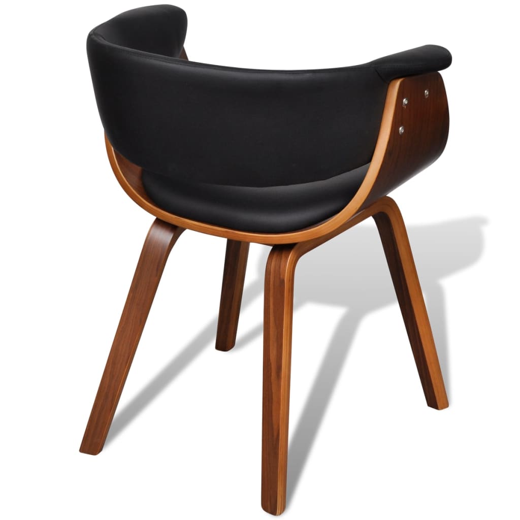 Blagovaonska stolica od zaobljenog drva i umjetne kože