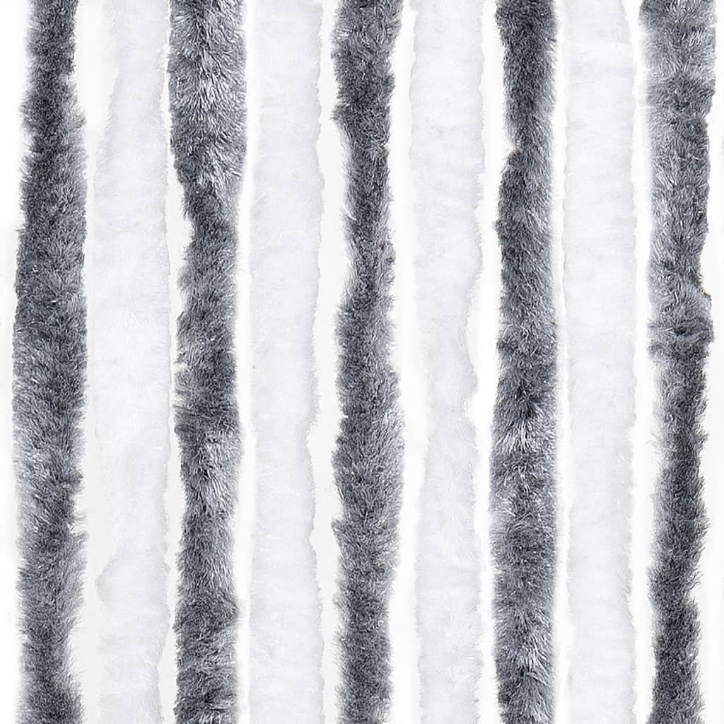 Zastor protiv insekata sivo-bijeli 90 x 220 cm šenil