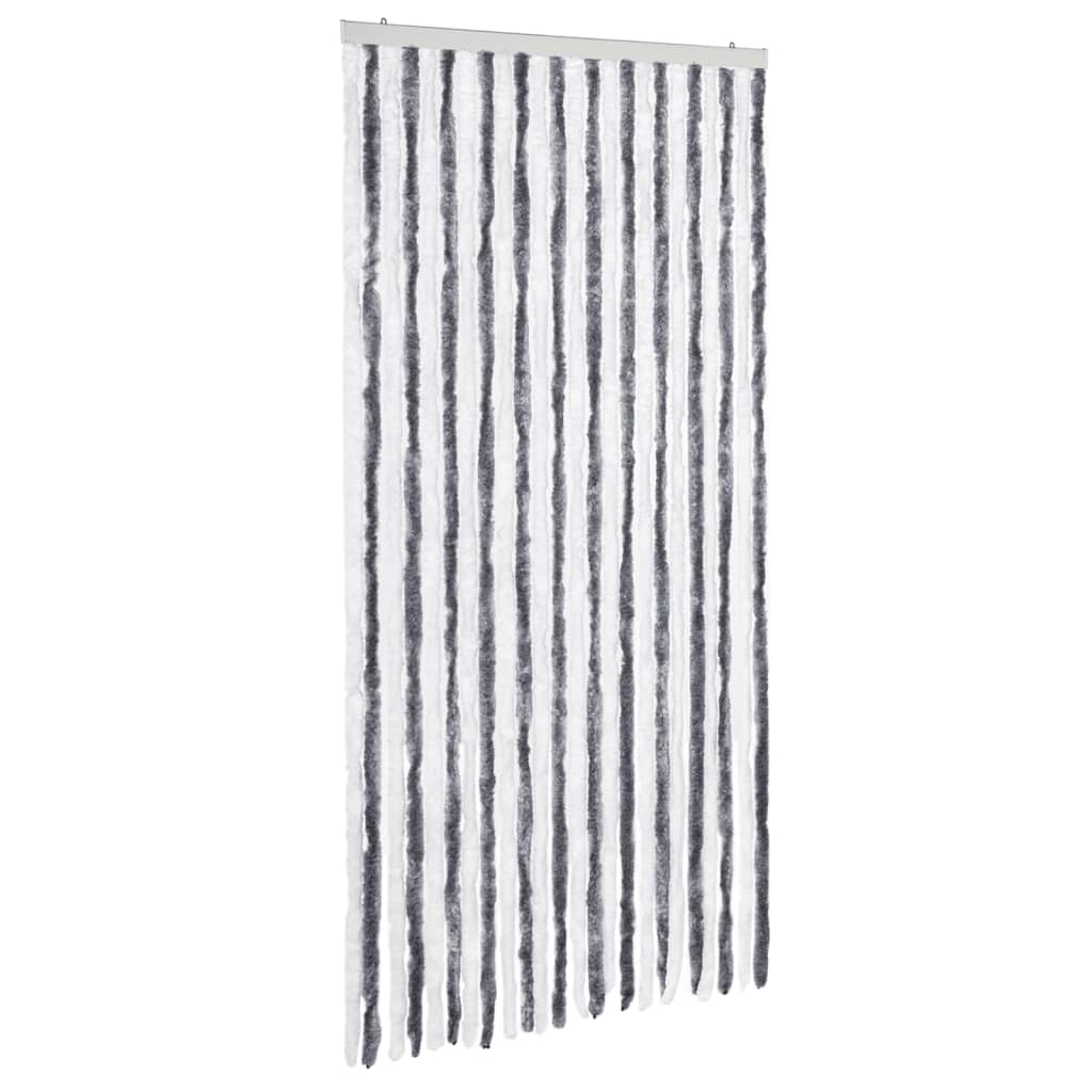 Zastor protiv insekata sivo-bijeli 100 x 220 cm šenil