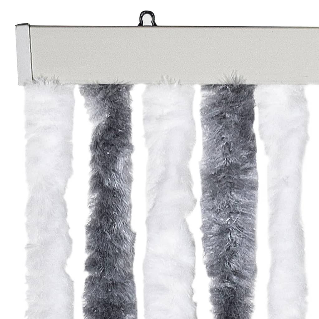 Zastor protiv insekata sivo-bijeli 100 x 220 cm šenil