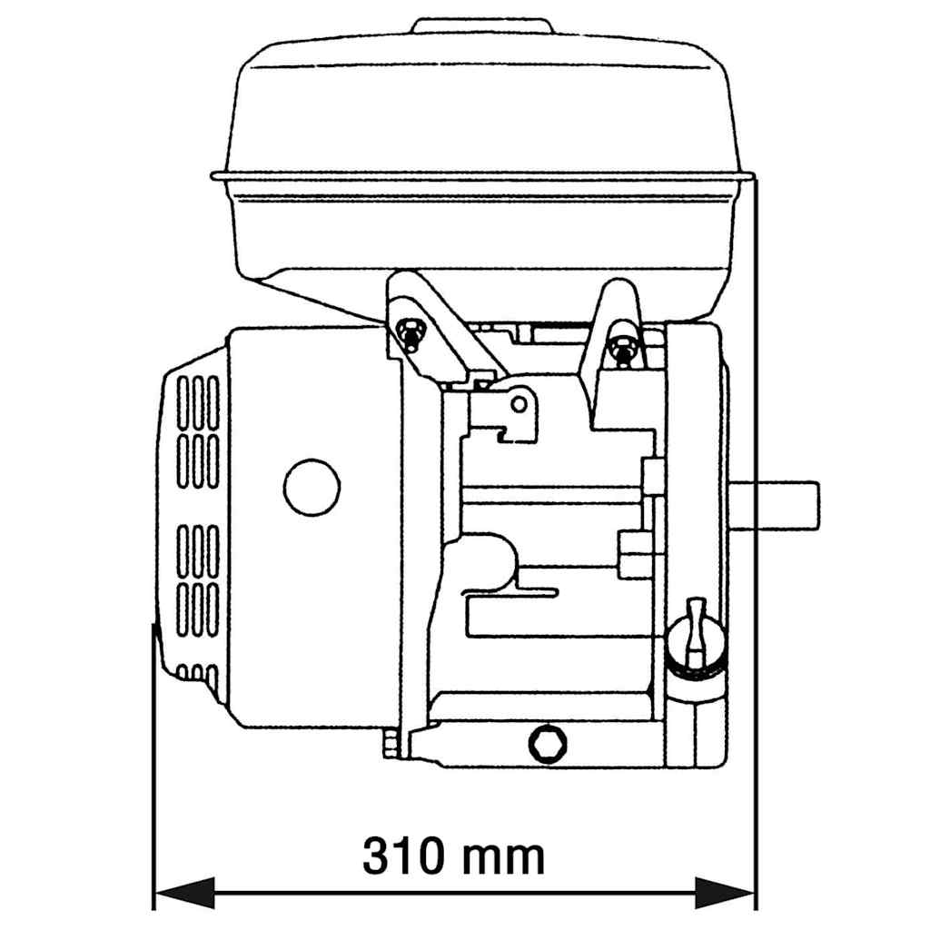 Benzinski motor 15 KS 11 kW crni