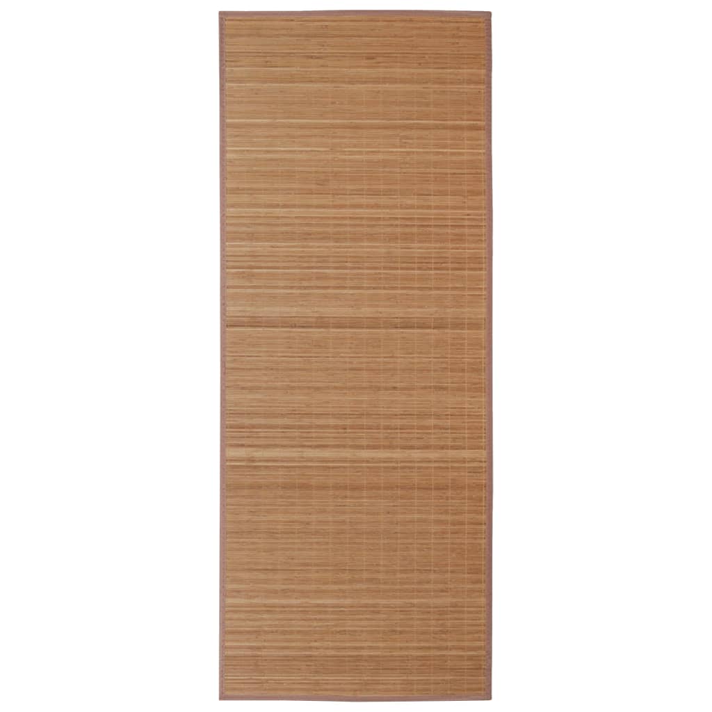 Pravokutni tepih od smeđeg bambusa 80 x 300 cm