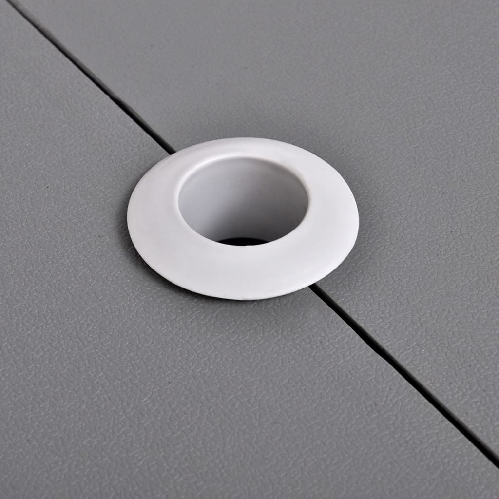 Sklopivi set stola za kampiranje s 4 stolca aluminijski sivi
