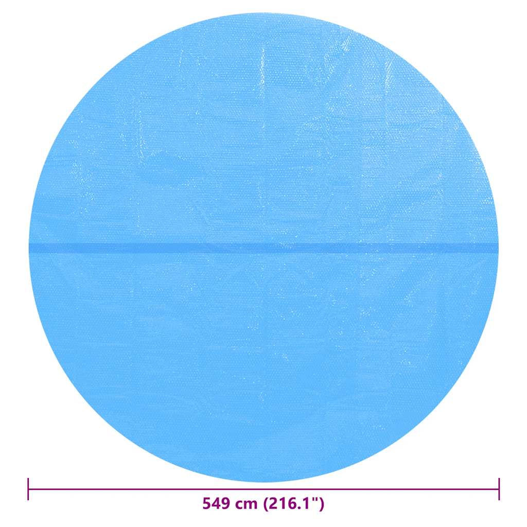Okrugli plavi bazenski prekrivač od PE 549 cm
