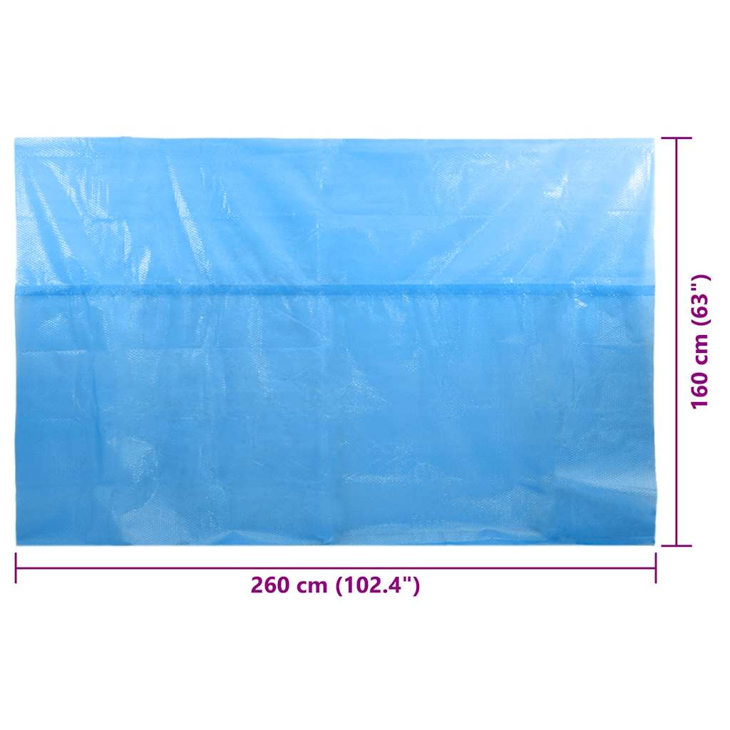 Pravokutni Pokrivač za Bazen 260 x 160 cm PE Plavi