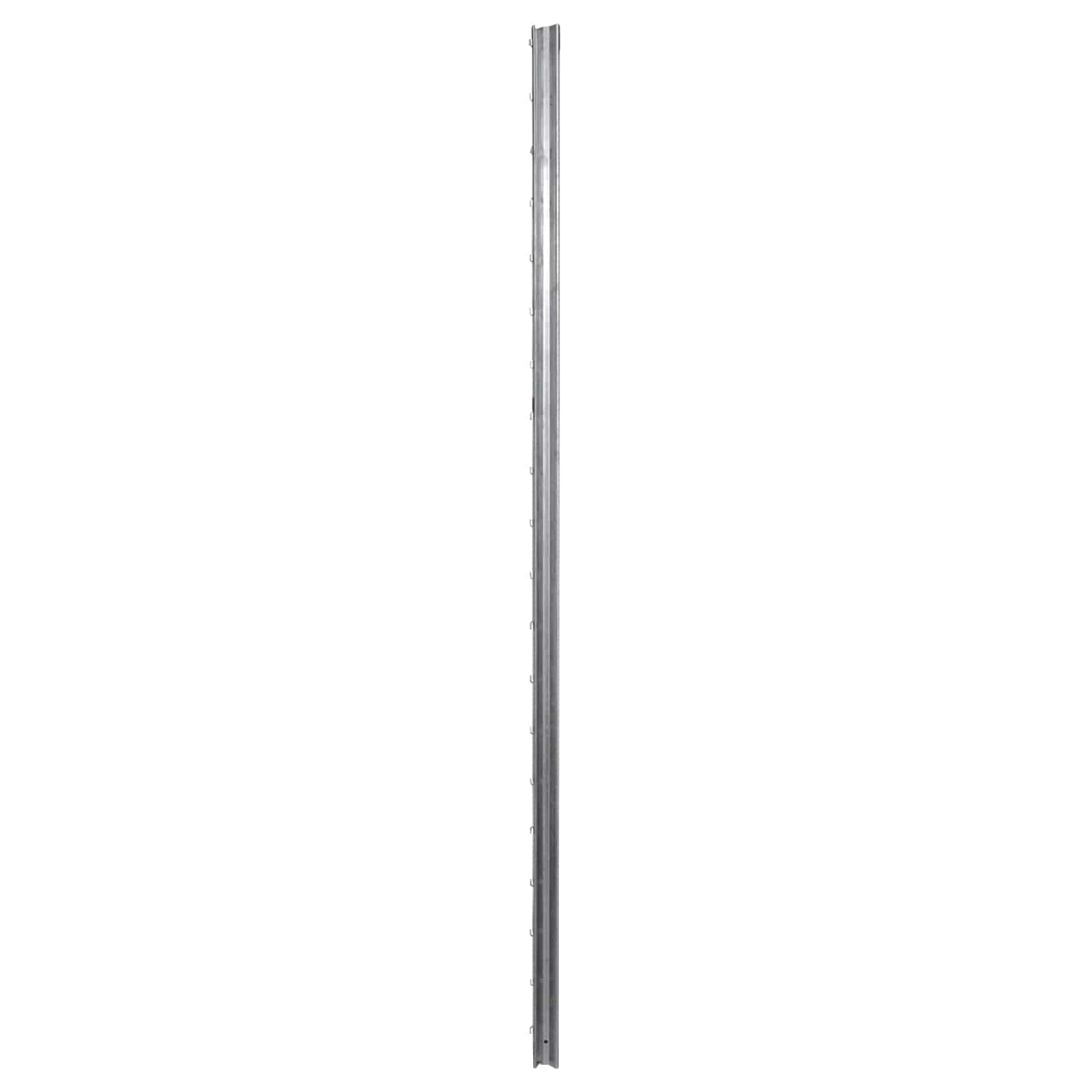 Stup za ogradu 10 pcs Srebrno 200 cm Čelik