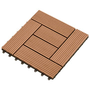 Pločice za decking 11 pcs Smeđa 30 x 30 cm Drvoplastična smjesa