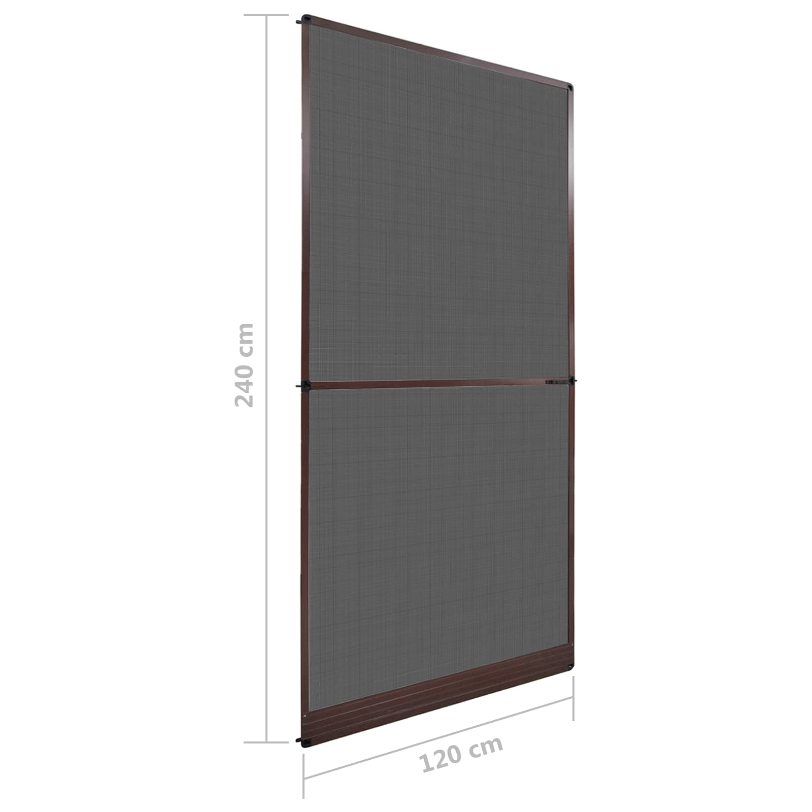Zaslon za insekte s čepom Smeđa i crna 120 x 240 cm