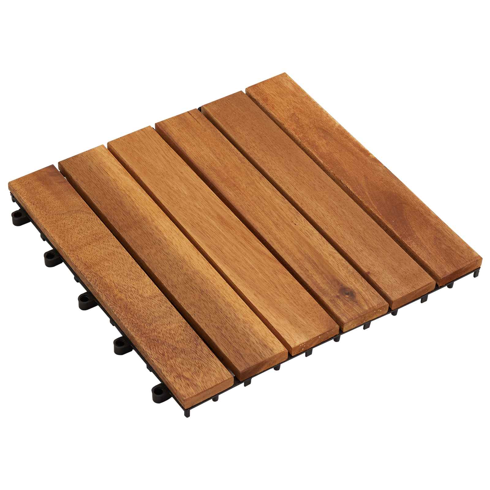 Pločice za decking 10 pcs Smeđa 30 x 30 cm Acacijsko drvo