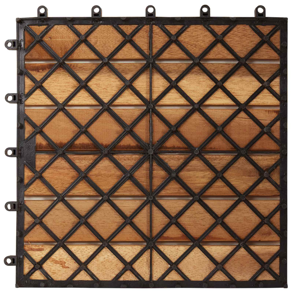 Pločice za decking 10 pcs Smeđa 30 x 30 cm Acacijsko drvo