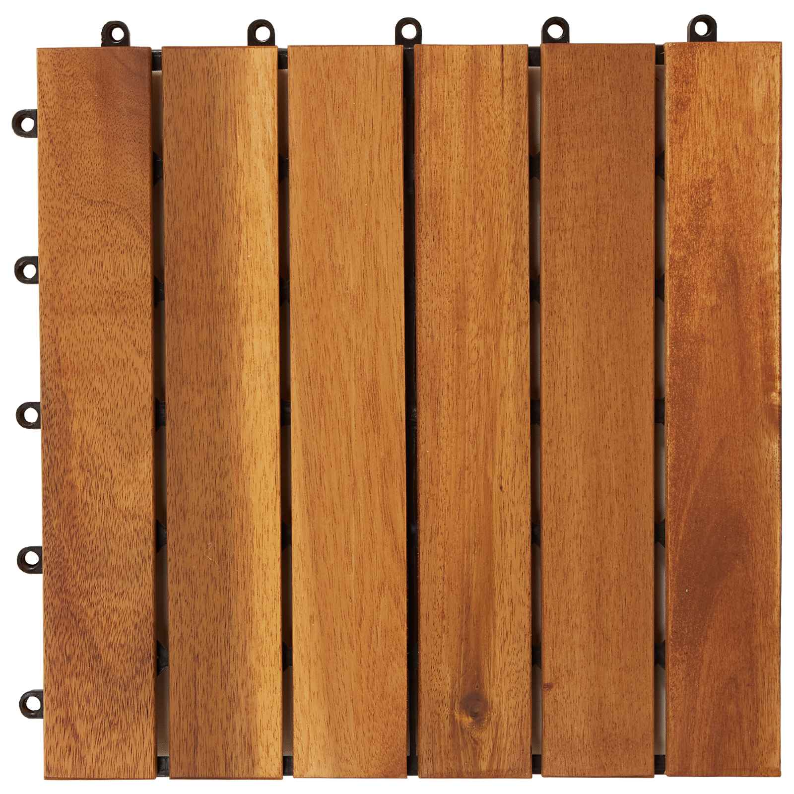 Pločice za decking 10 pcs Smeđa 30 x 30 cm Acacijsko drvo