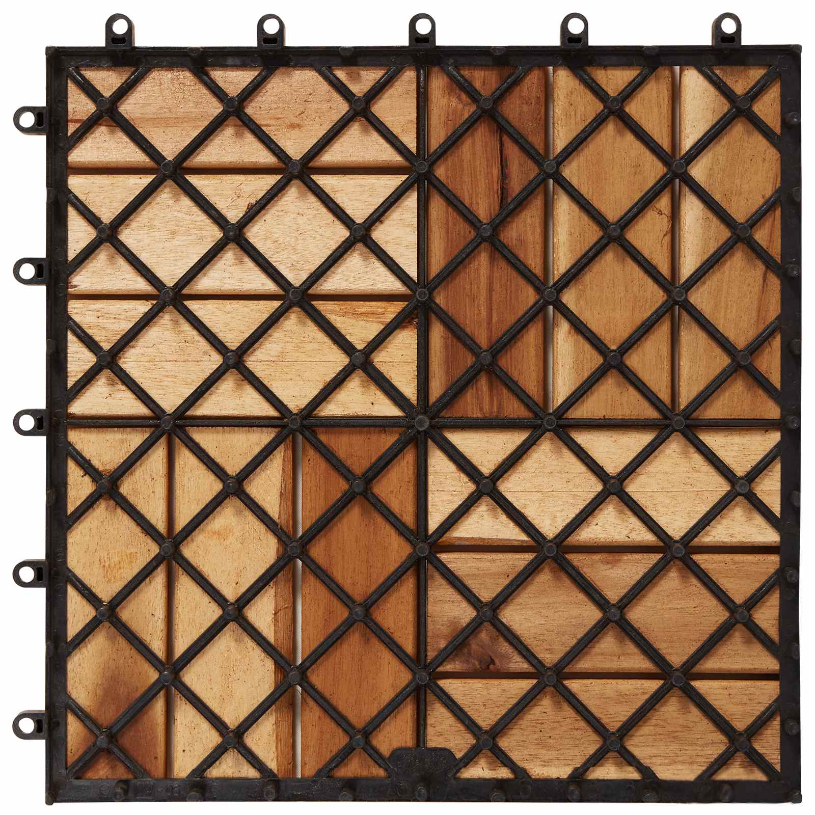 Pločice za decking 10 pcs Smeđa 30 x 30 cm Acacijsko drvo
