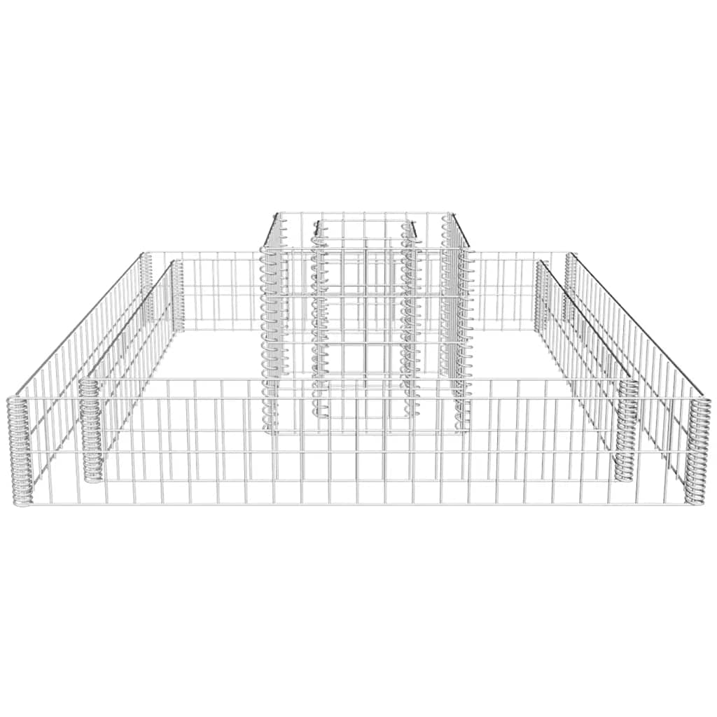 Gabionska sadilica od pocinčanog čelika 120 x 120 x 20 cm