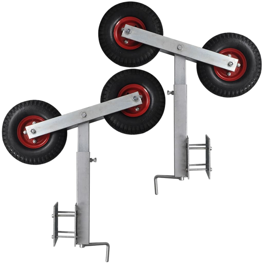 2-dijelni set držača za prikolicu za brod s duplim kotačima 59 - 84 cm