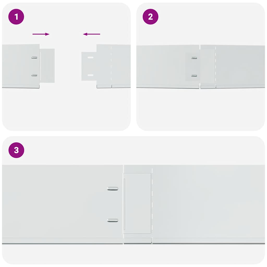 Set od 10 fleksibilnih ograda za travnjak pocinčani čelik 100 x 14 cm