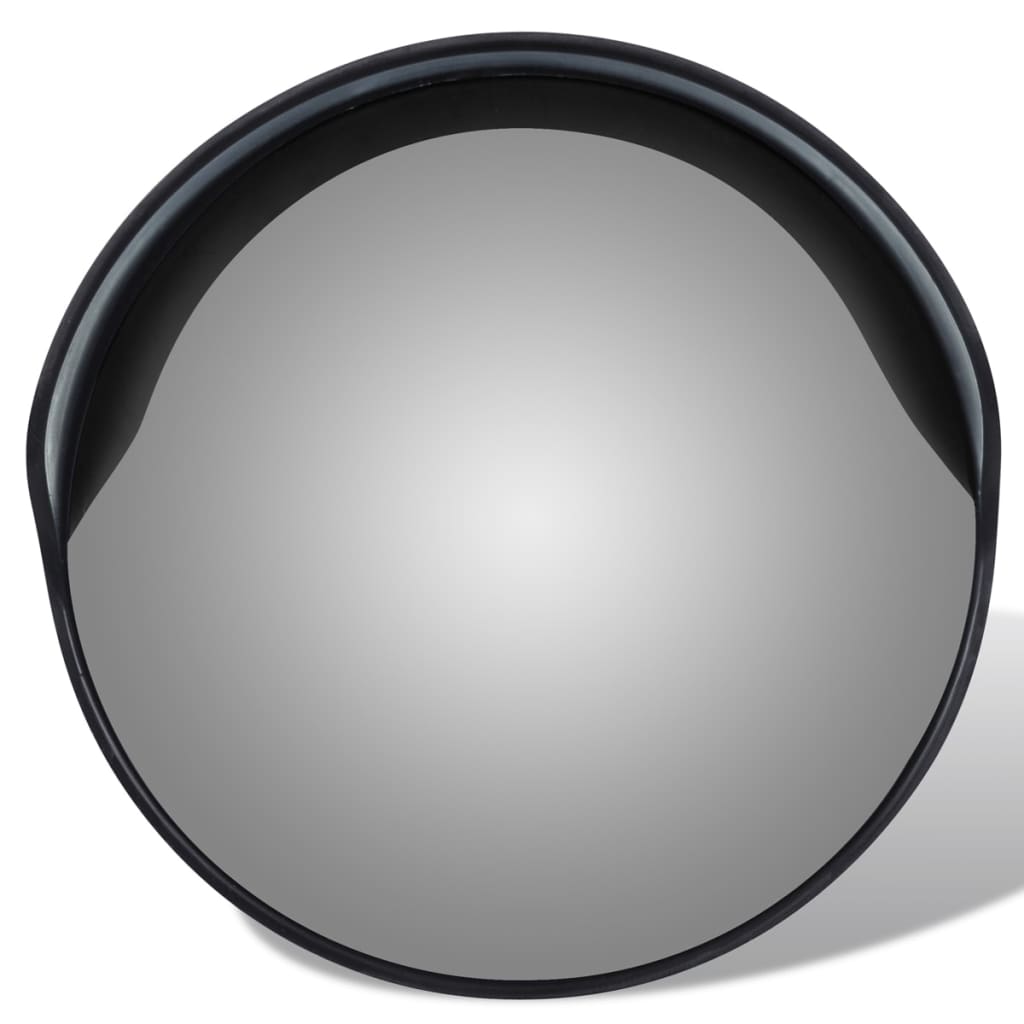Konveksno vanjsko prometno ogledalo od PC plastike crno 30 cm