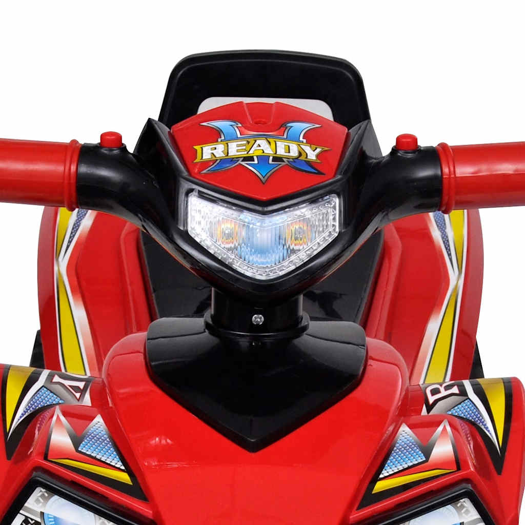 Crveni dječji quad na guranje sa zvukom i svjetlom