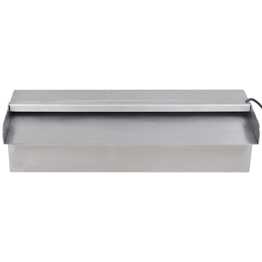 Pravokutna fontana za bazen s LED svjetlom nehrđajući čelik 30 cm