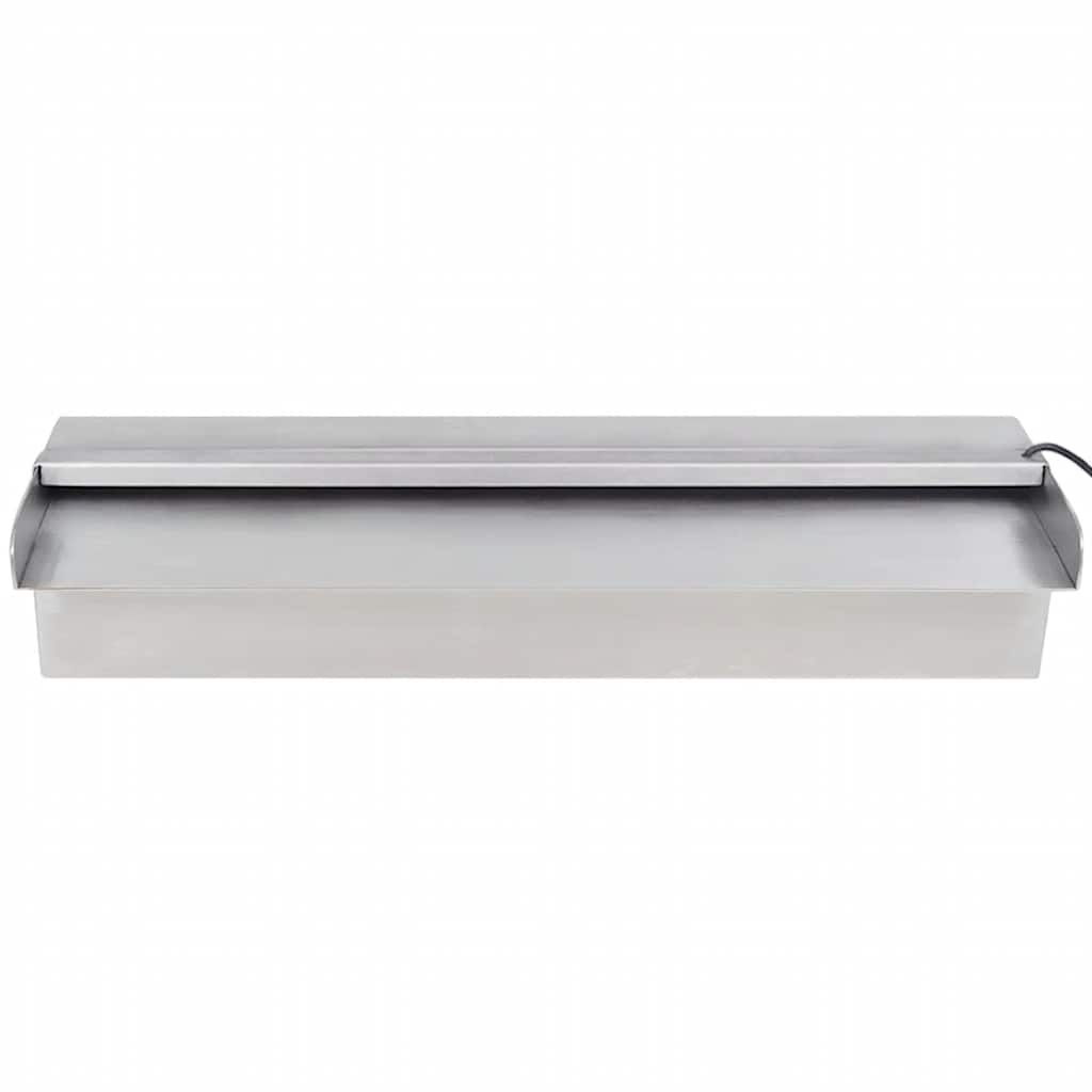 Pravokutna fontana za bazen s vodopadom LED nehrđajući čelik 45 cm