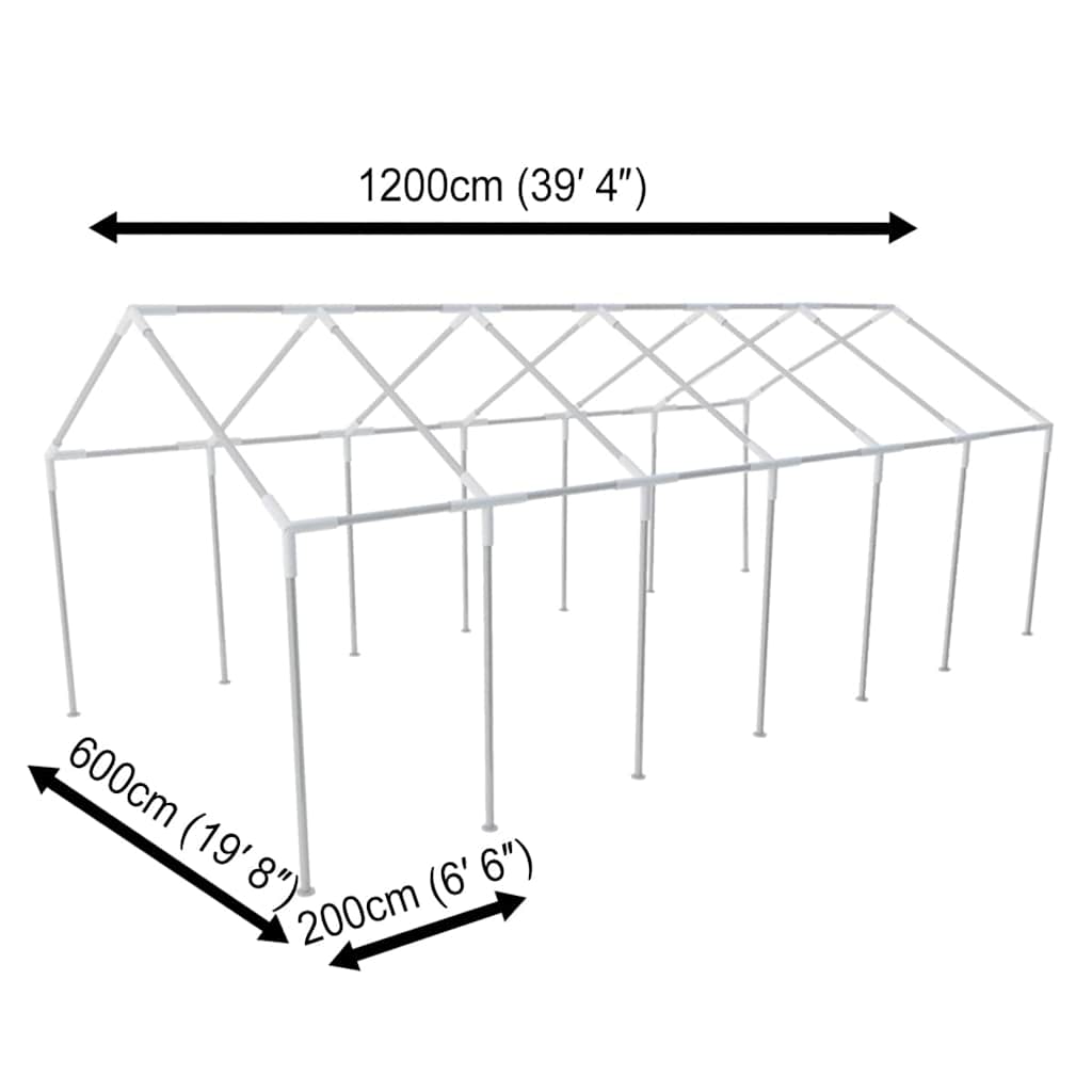 Bijeli šator za zabave 12 x 6 m