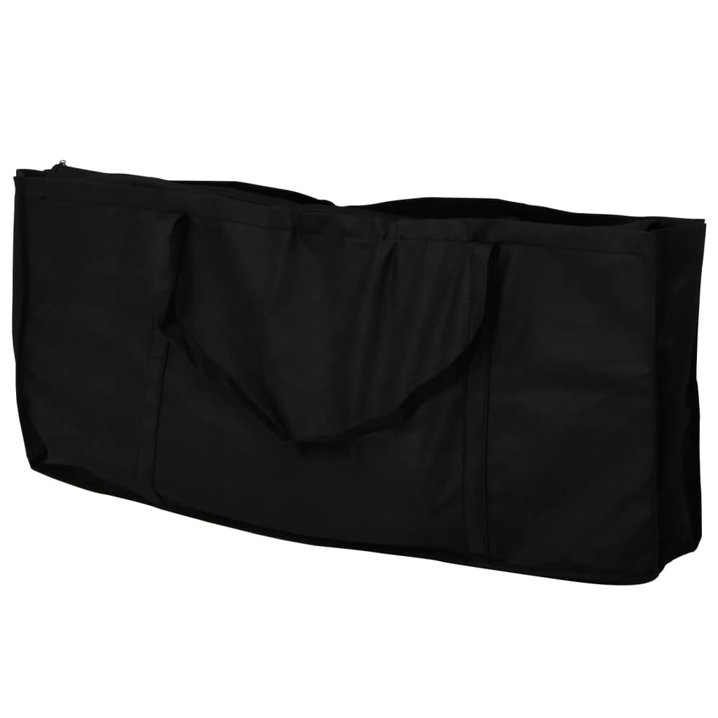 Sklopivi stol za manikuru s kotačićima crni