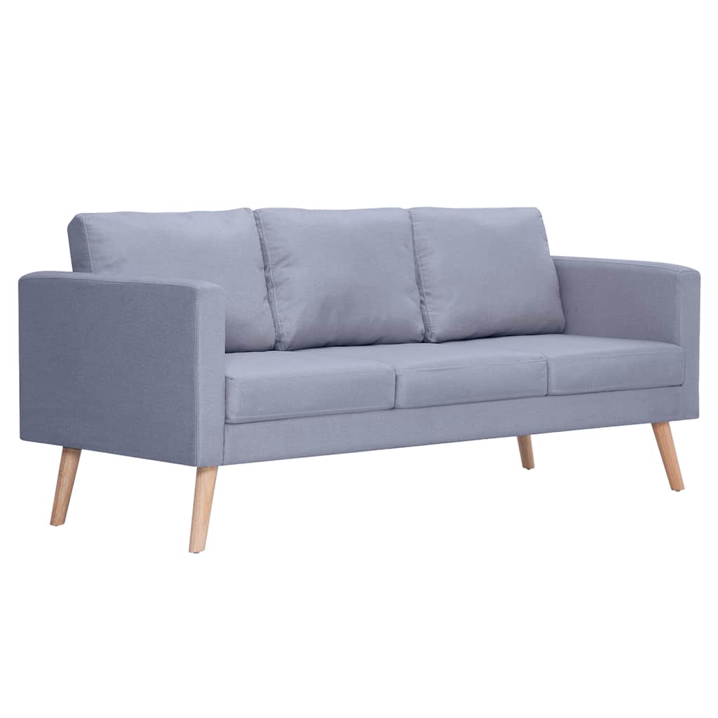 Sofa Trosjed od Tkanine Svijetlo Sivi