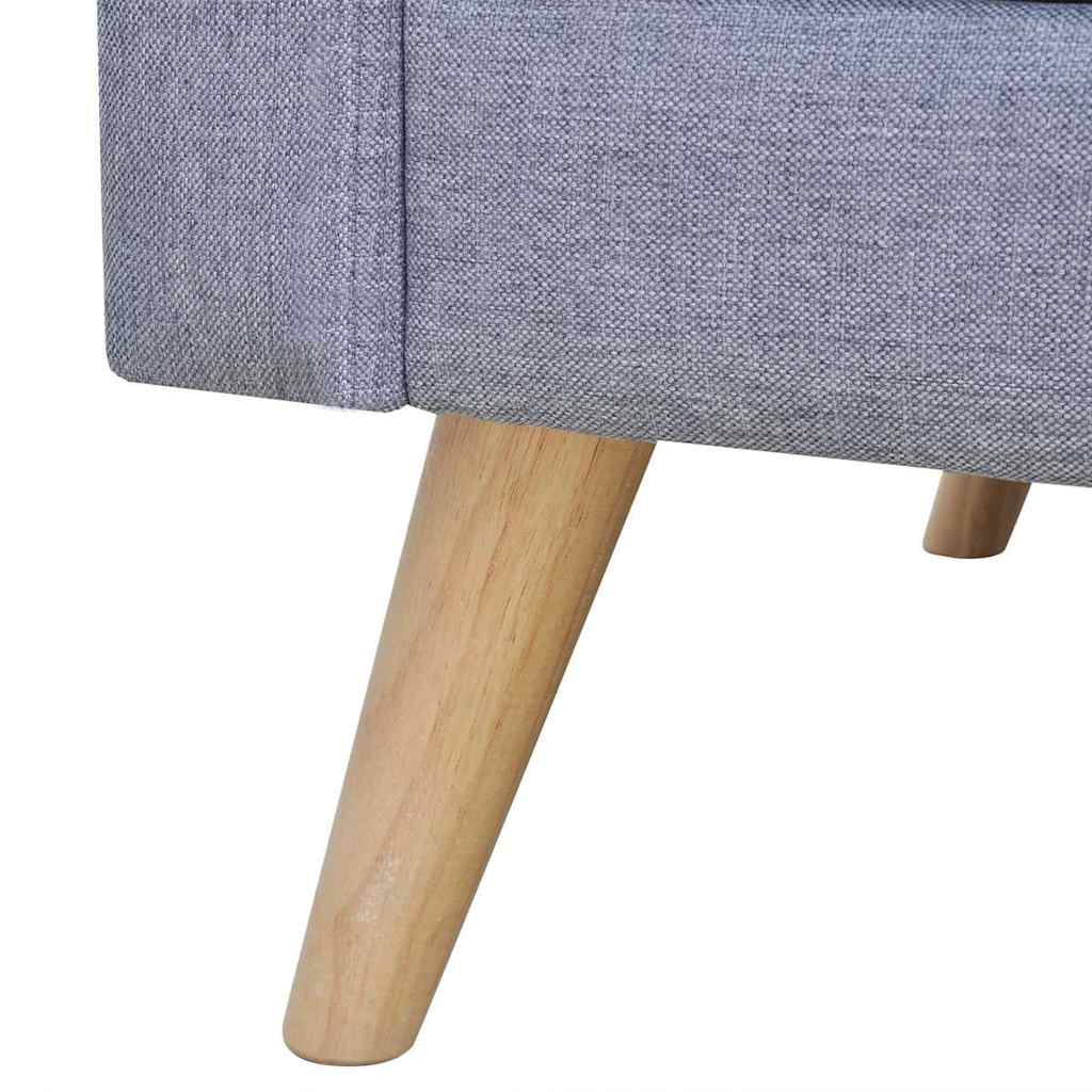 Sofa Trosjed od Tkanine Svijetlo Sivi