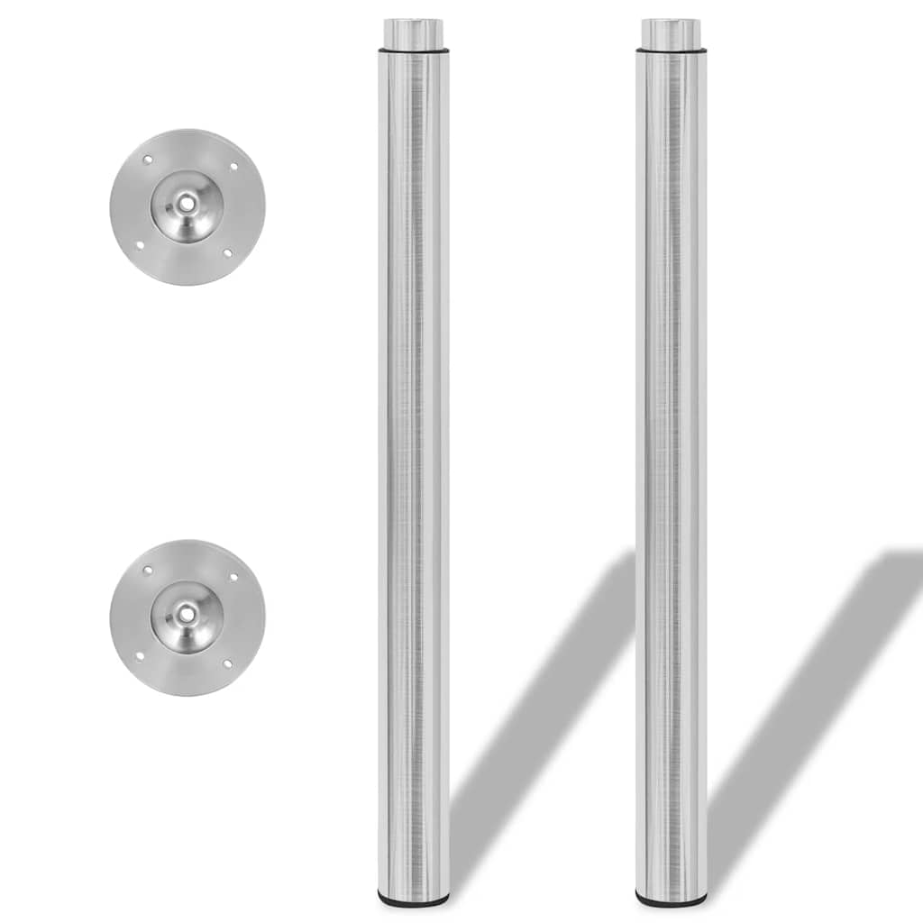 2 Teleskopske Noge za Stol Nehrđajući čelik 710 mm-1100 mm