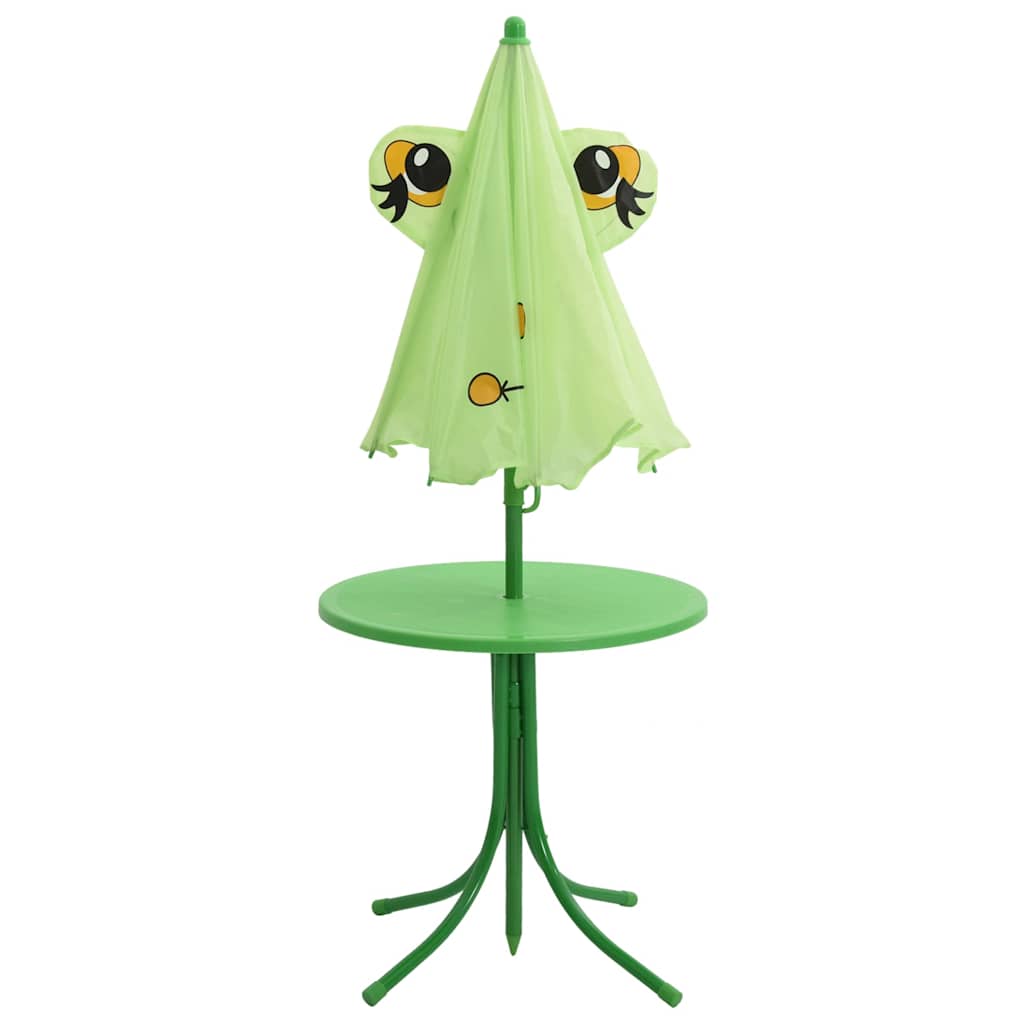 3-dijelni dječji vrtni vistro set sa suncobranom zeleni