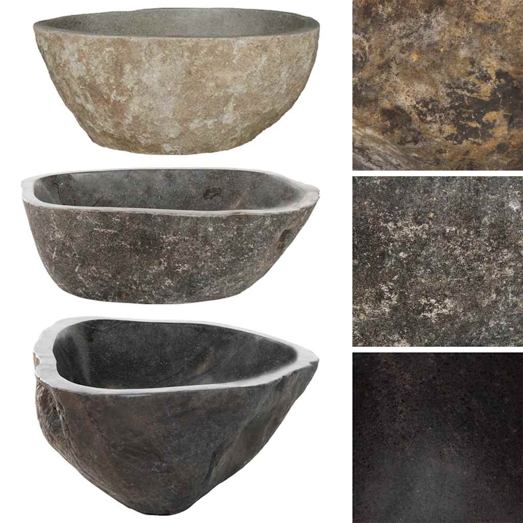 Umivaonik od riječnog kamena ovalni (37 - 46) x (29 - 36) cm