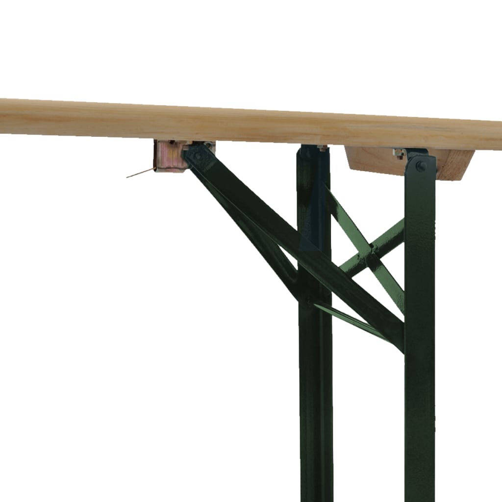 Sklopivi pivski stol s 2 klupe 220 cm od jelovine