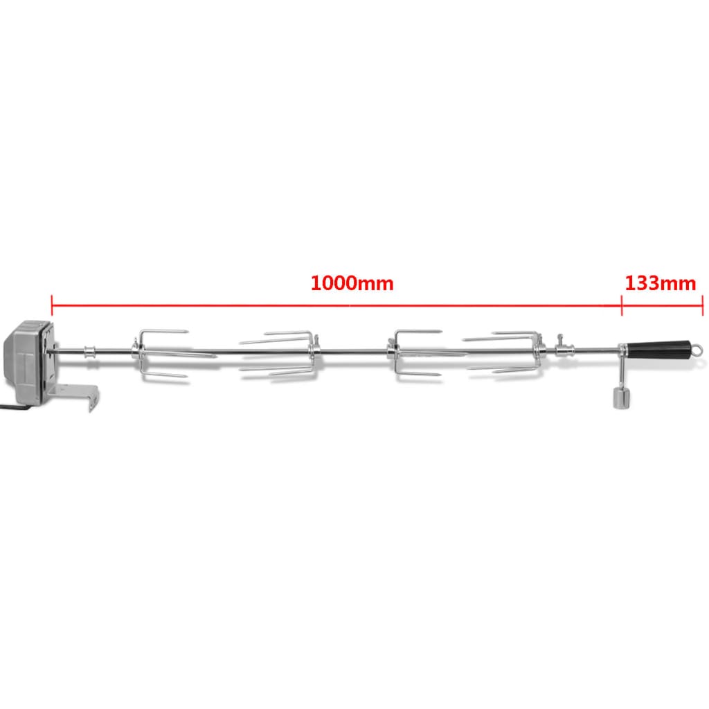 Rotirajući Ražanj za Roštilje sa motorom Čelik 1000 mm