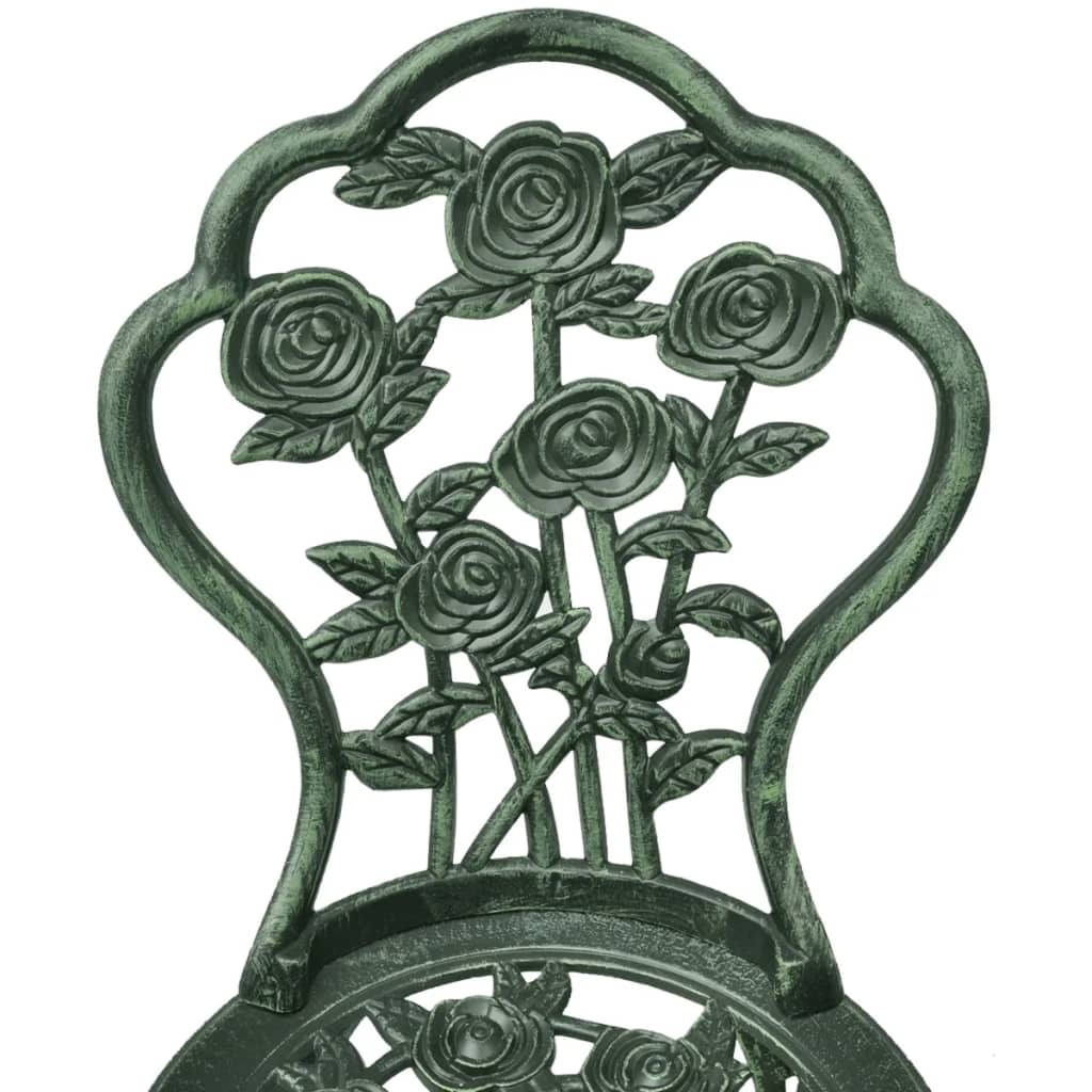 3-dijelni bistro set od lijevanog aluminija zeleni