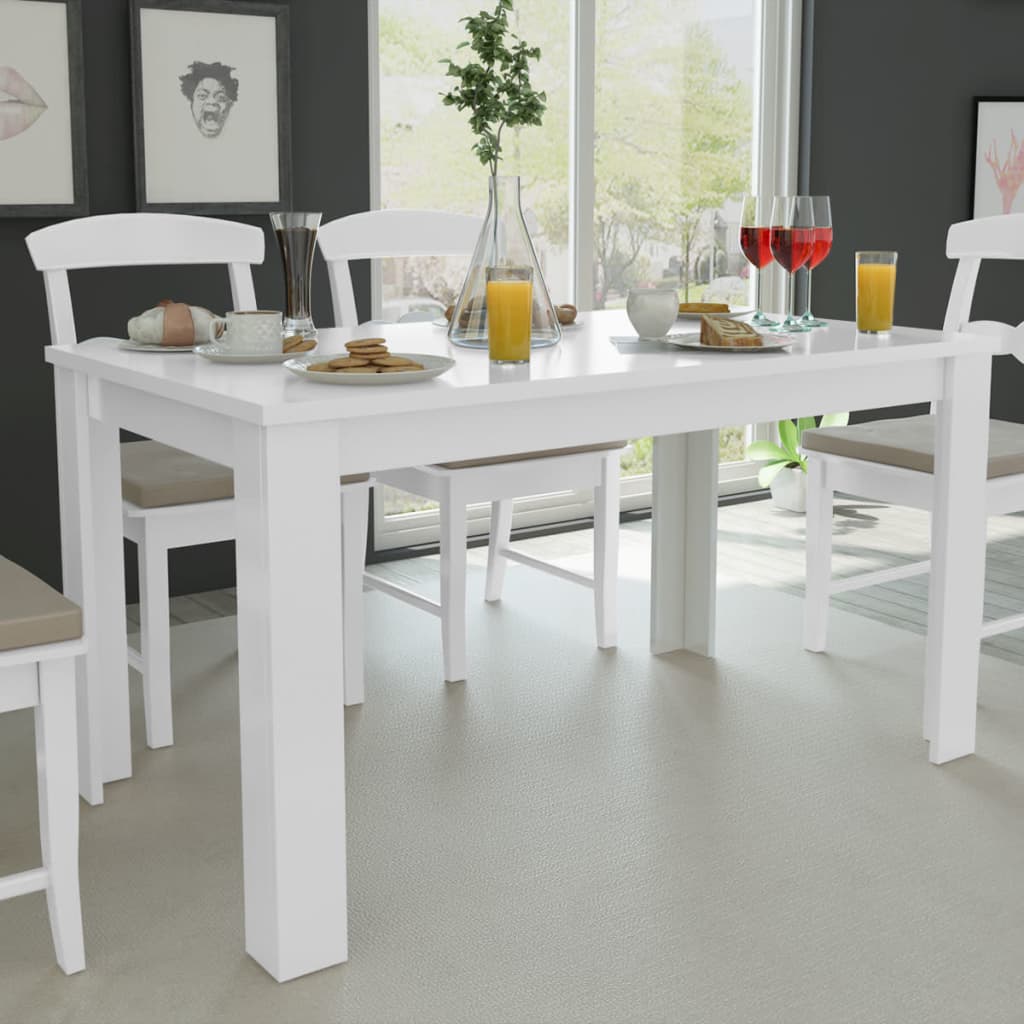 Blagovaonski stol 140 x 80 x 75 cm bijeli