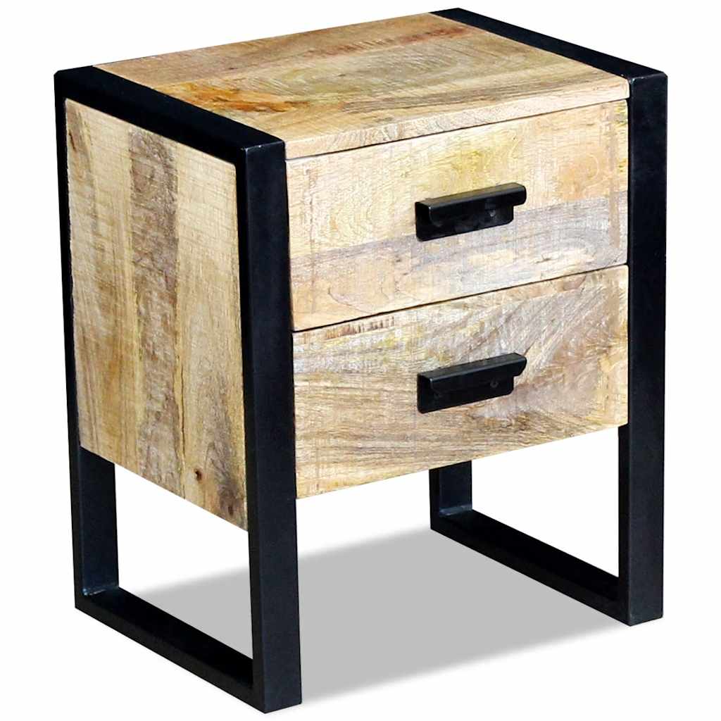 Bočni Stol sa 2 ladice Čvrsto Mango drvo 43x33x51 cm