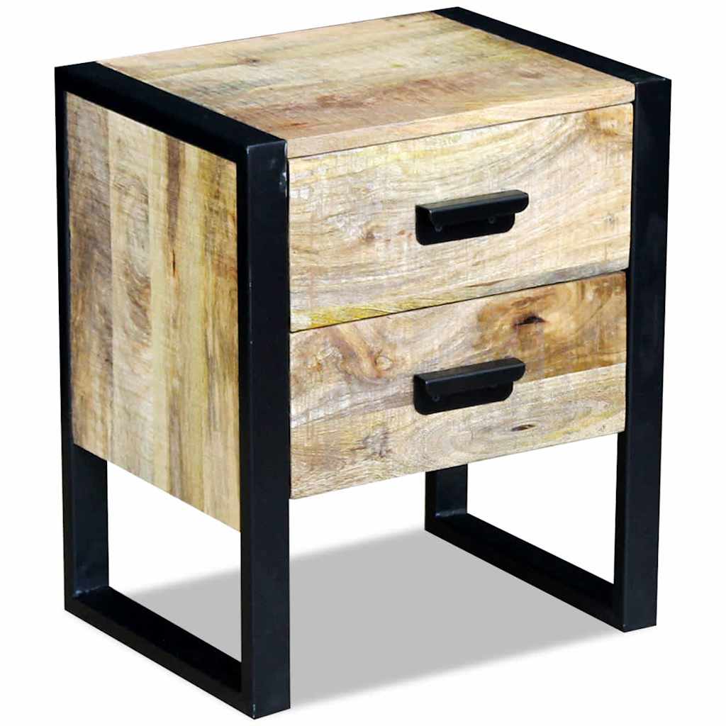 Bočni Stol sa 2 ladice Čvrsto Mango drvo 43x33x51 cm