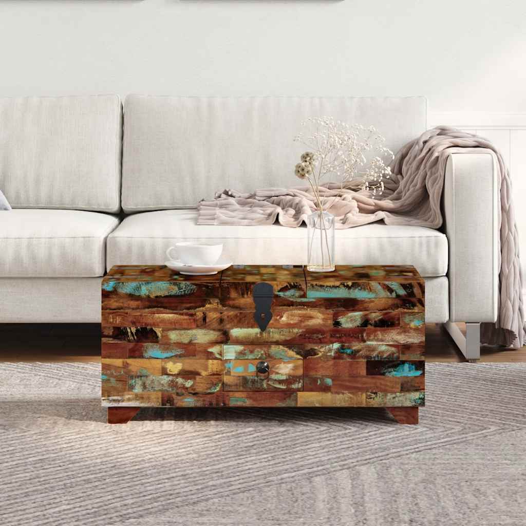 Stolić za kavu / škrinja masivno obnovljeno drvo 80x40x35 cm