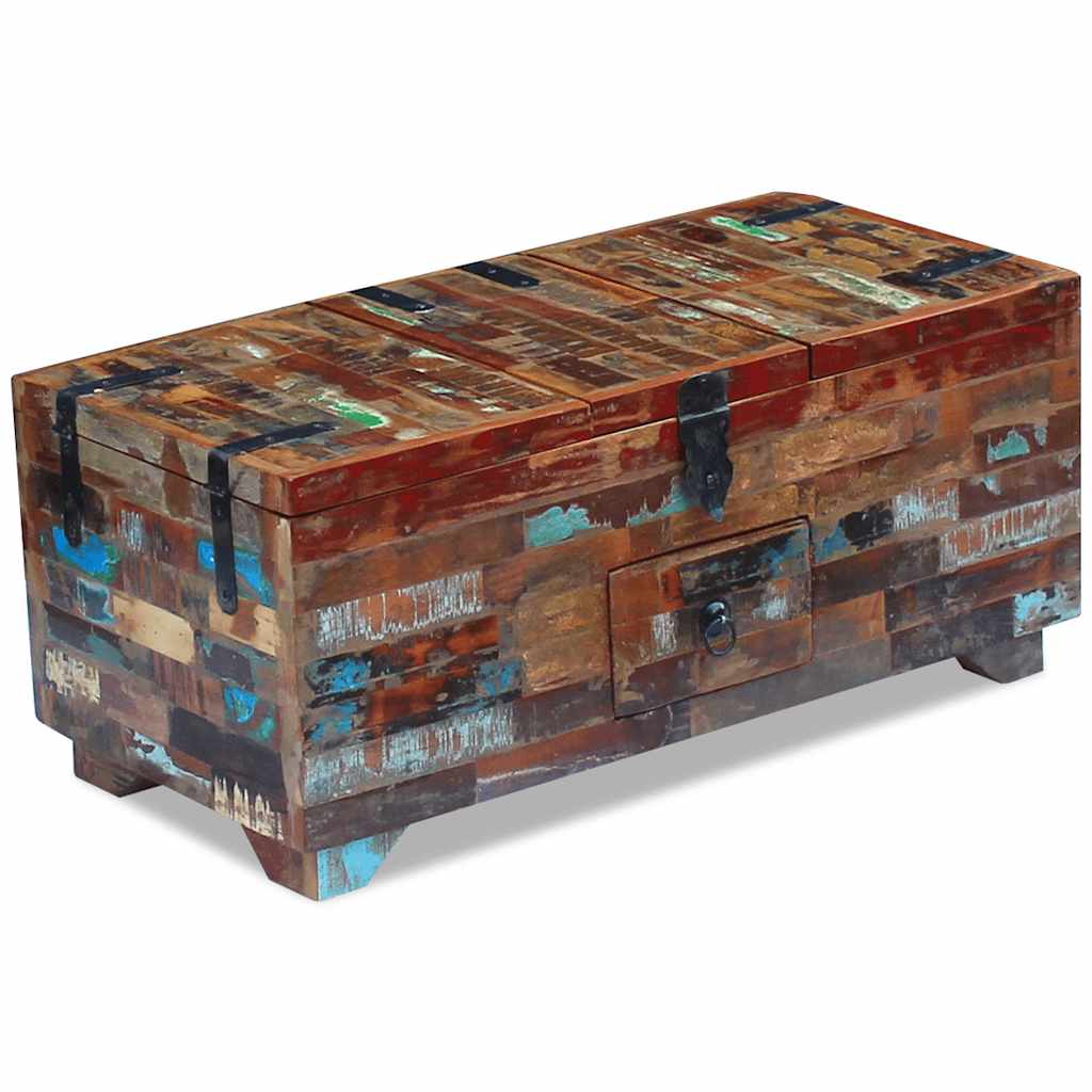 Stolić za kavu / škrinja masivno obnovljeno drvo 80x40x35 cm