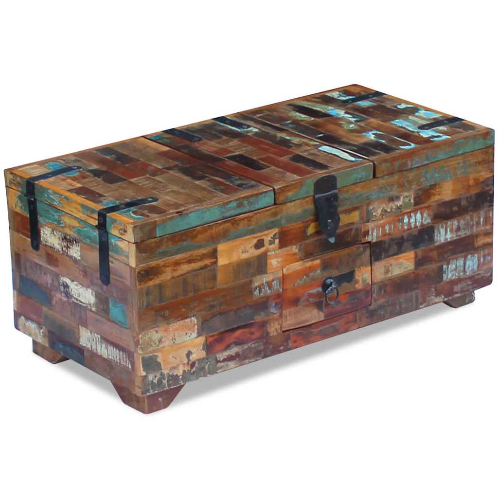 Stolić za kavu / škrinja masivno obnovljeno drvo 80x40x35 cm