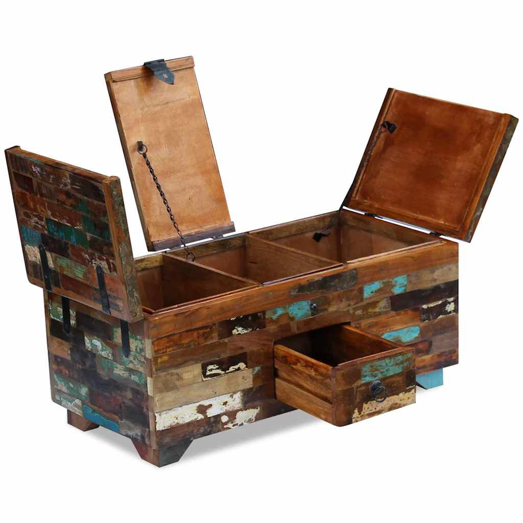 Stolić za kavu / škrinja masivno obnovljeno drvo 80x40x35 cm