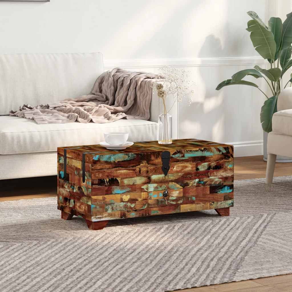 Stolić za kavu / škrinja masivno obnovljeno drvo 80x40x35 cm